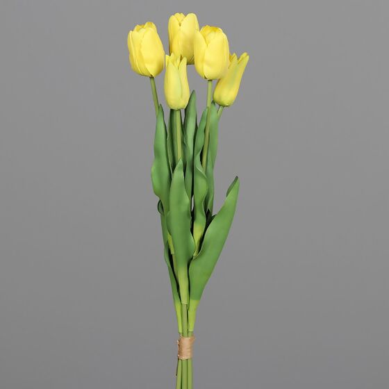 Kunstpflanze Tulpenbund 5er Set, gelb