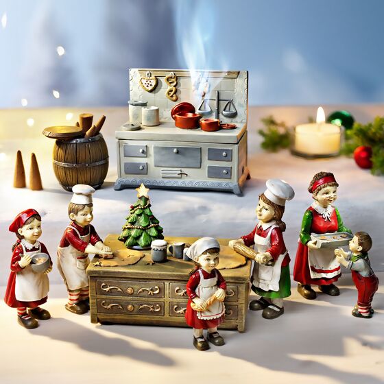 Weihnachtsbäckerei mit Spieluhr, 9-teilig