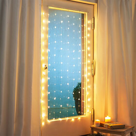 LED-Vorhang Sterne, 80x160 cm