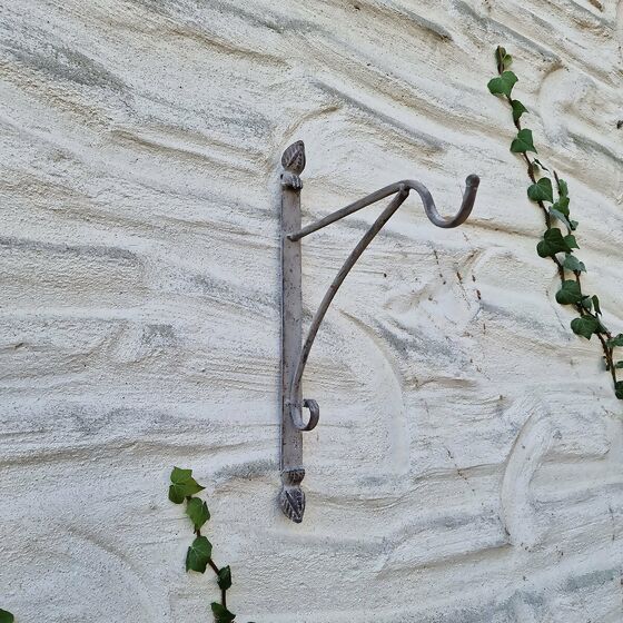 Metall-Wandhalterung, antik-grau, 40,5 cm
