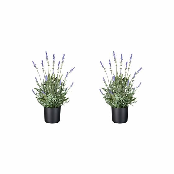 Kunstpflanze Lavendel, 2er-Set, 40 cm