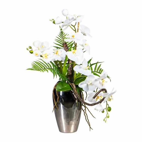 Kunstpflanze Phalaenopsis in Keramikvase, 70 cm