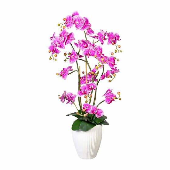 Kunstpflanze Orchidee Phalaenopsis, 110 cm, lila-pink