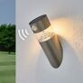 Solar-LED-Wandlampe Kalypso mit Bewegungsmelder, 21,3x7,6x7,6 cm, Edelstahl, silber | #1