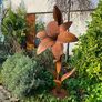 Gartenfigur Lilie mit Bodenplatte, Edelrost, 148 cm | #1