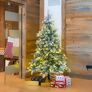 Künstlicher Weihnachtsbaum Fichte. Schneeoptik, mit LED-Beleuchtung, 180 cm 