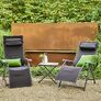 Gartenmöbel Premium-Set 4tlg. mit 2 Relaxsesseln, Hocker & Tischplatte | #1