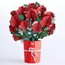 Handgefertigte Papierblumen: Roter Rosenstrauß | #1
