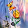 Solar-Gartenstecker Blume, orange 