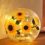 LED-Glaskugel Sonnenblume 
