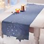 Tischläufer Sternenglanz, Rauchblau, 140x40 cm 