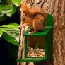 Eichhörnchen Futterautomat, 25x28x13, Holz, grün | #1
