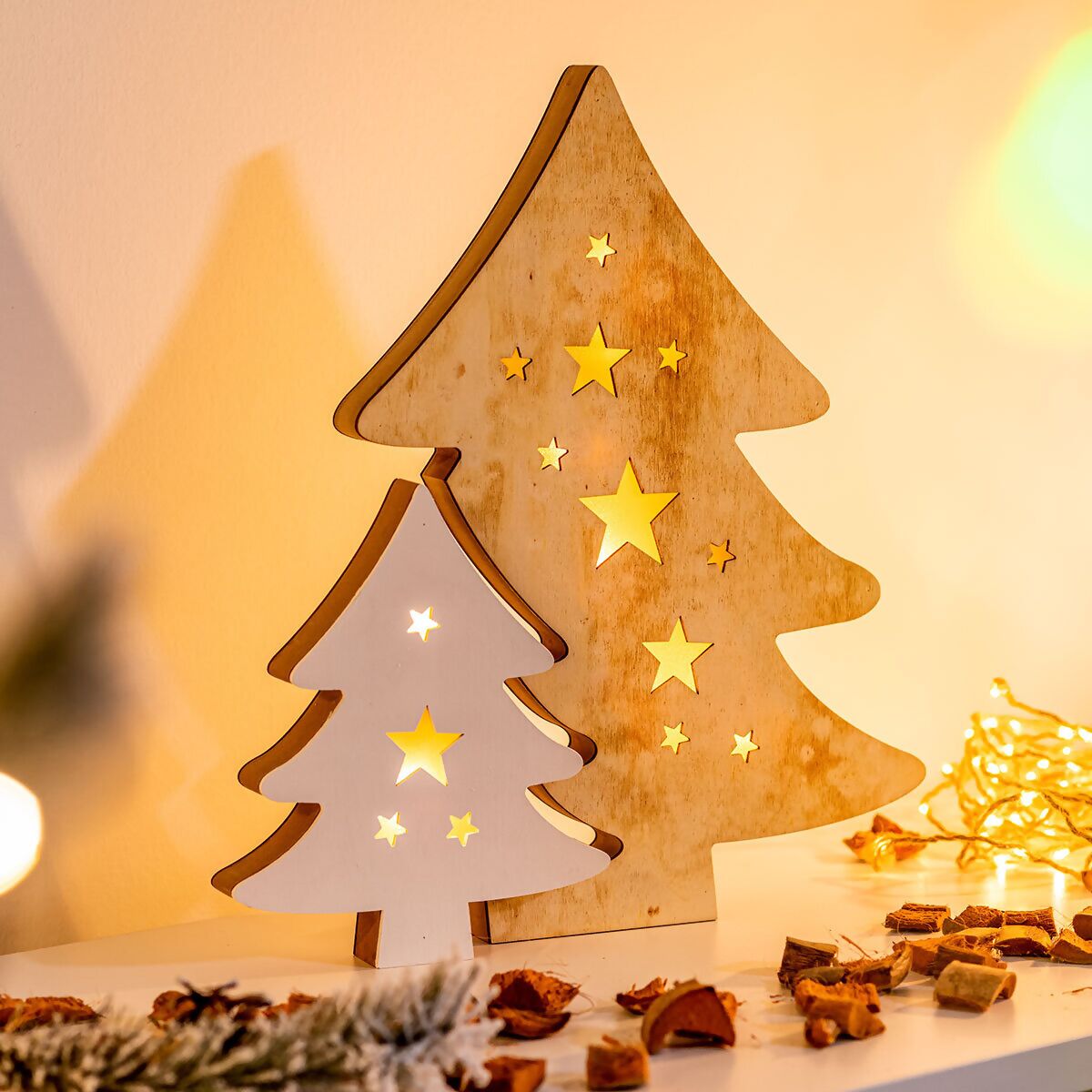Deko-Weihnachtsbaum mit LED, 2-teilig online kaufen bei Gärtner Pötschke