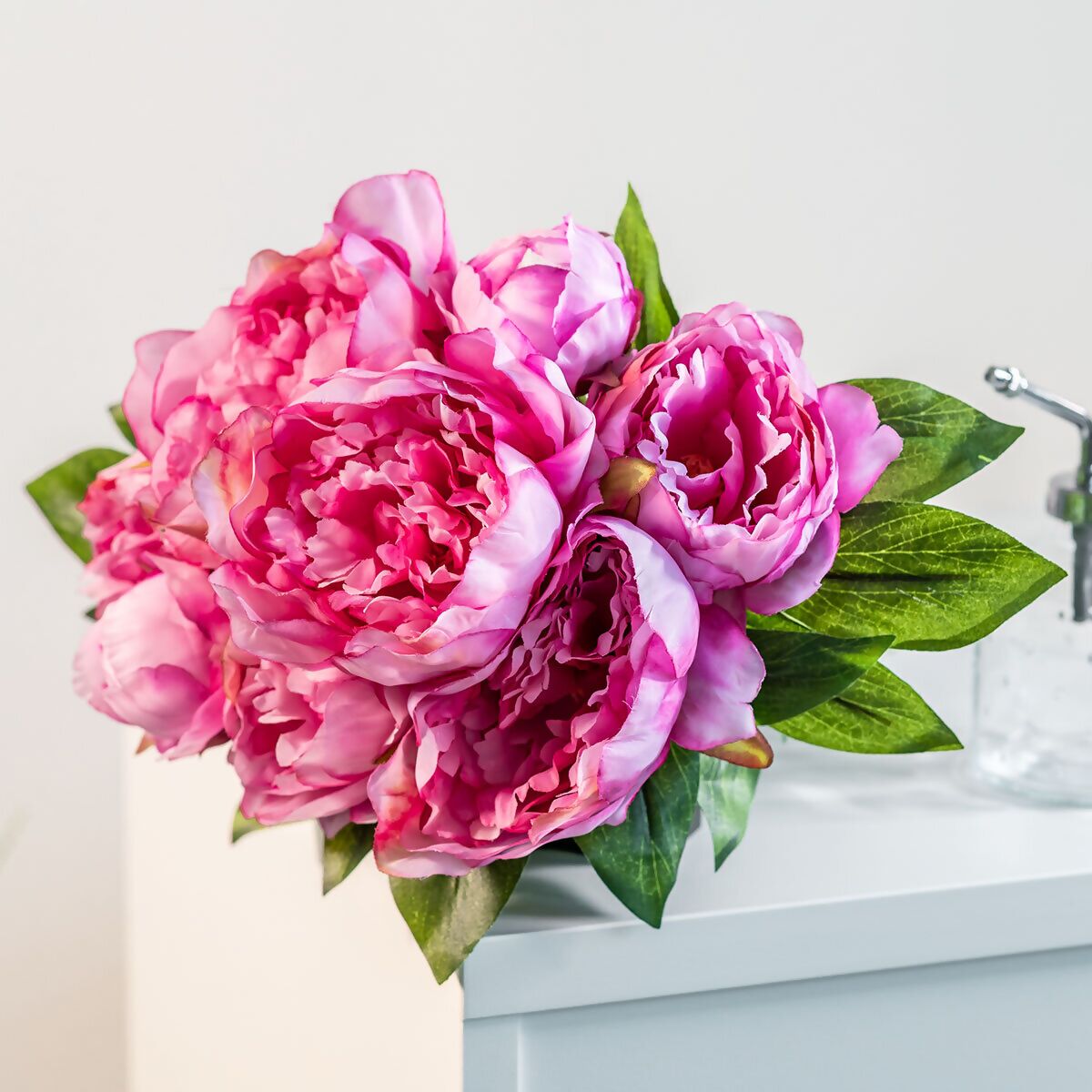 Kunstpflanze Pfingstrosenstrauß, rosa online kaufen bei Gärtner Pötschke | Kunstblumen