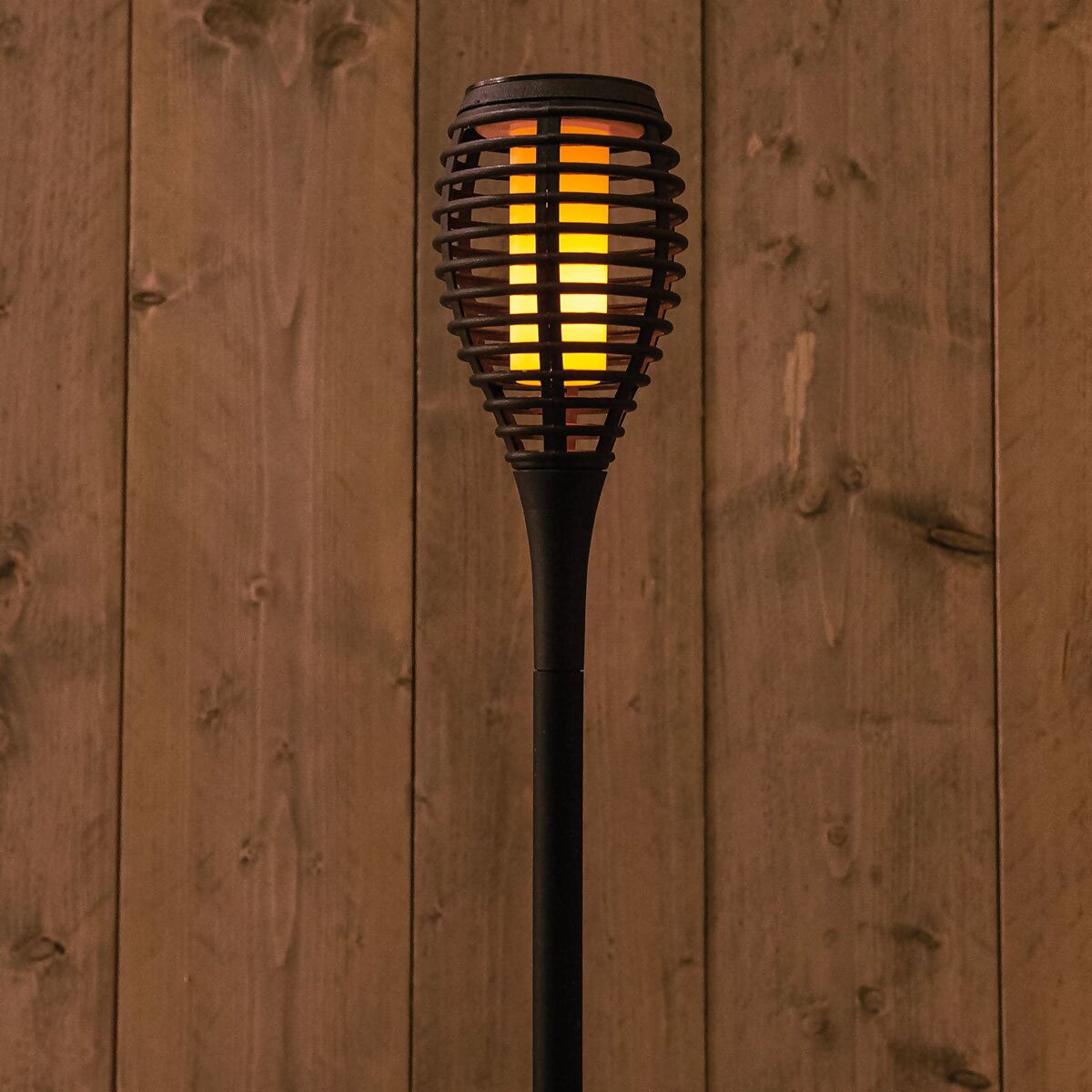 mit Flammeneffekt, 61cm, Gärtner kaufen online Fackel LED Pötschke bei Solar schwarz