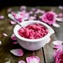Essbare Culinaric Rose, rosa-apricot, im ca. 22 cm-Topf | #10