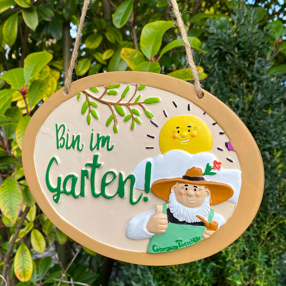Gartenschild "Bin im Garten"
| #2