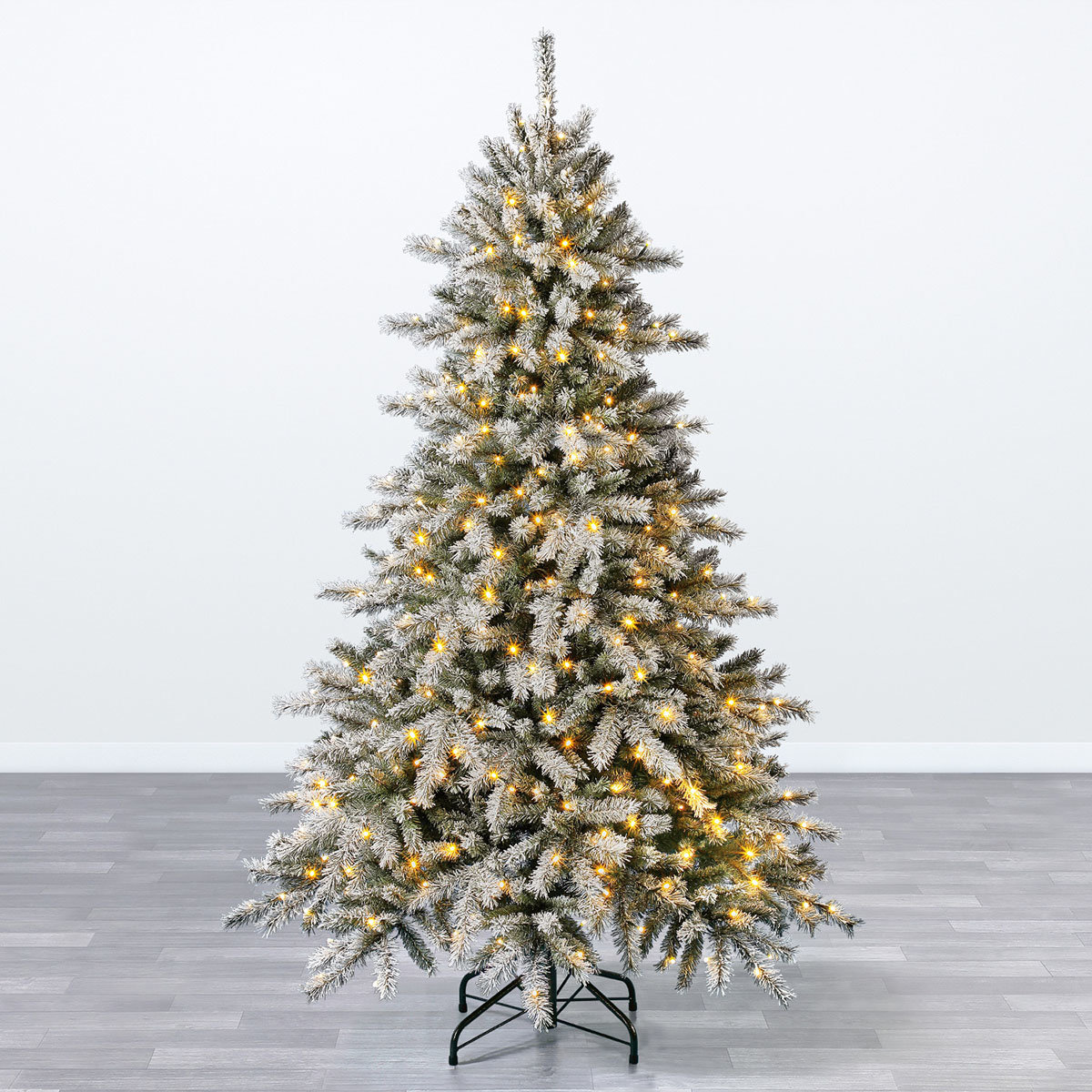 Künstlicher Weihnachtsbaum Fichte, Schneeoptik, mit Beleuchtung, 150 cm
| #2