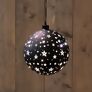 LED-Glaskugel mit Sternen, Ø 15 cm, schwarz | #2