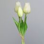 Kunstpflanze 3er-Tulpenbund, weiß-grün | #2