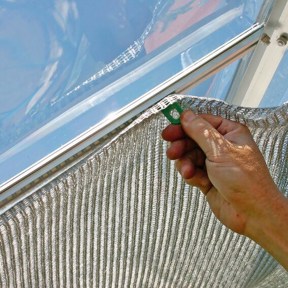 Außendekoration Schattennetz, Silber, Gewächshaus Schattennetz, 99%  reflektierendes Aluminiumschirmtuch, Sonnenschutz