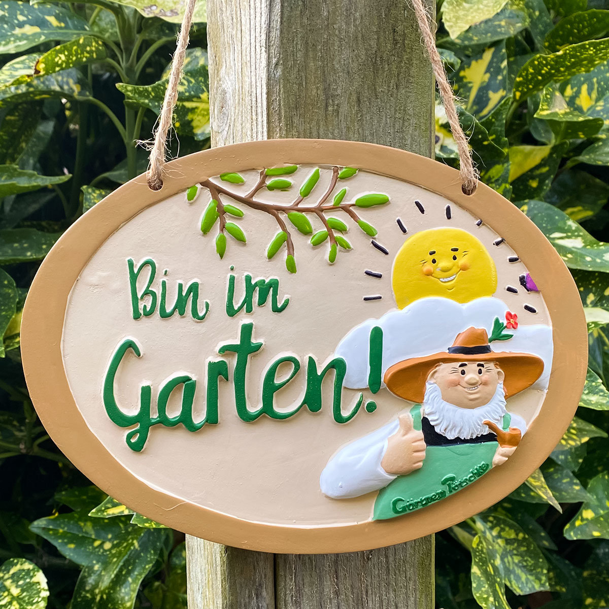 Gartenschild "Bin im Garten"
| #3
