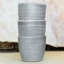 3er-Set Keramik-Übertöpfe 6cm, Grau | #3