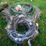 Osterkranz mit Eiern und Federn, 24x7 cm, natur braun | #3