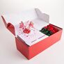 Handgefertigte Papierblumen: Rosen, rot, 6 Stiele, mit Love Explosion Pop-Up Karte | #3