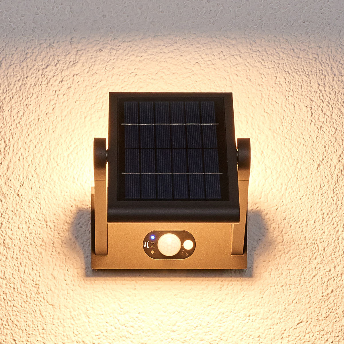 Solar-LED-Außenwandleuchte Valerian mit Bewegungsmelder, 16x23,3x15,2 cm, Aluminium, grau
| #4