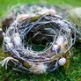 Osterkranz mit Eiern und Federn, 24x7 cm, natur braun | #4