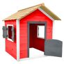 Kinder Spielhaus KLEINES SCHLOSS, rot und weiß lasiert, ca. 138 x 118 x 132,5 cm | #5