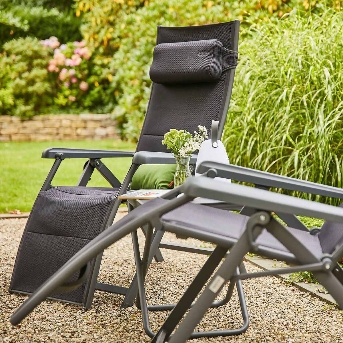 Gartenmöbel Premium-Set 4tlg. mit 2 Relaxsesseln, Hocker & Tischplatte  online kaufen bei Gärtner Pötschke