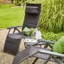 Gartenmöbel Premium-Set 4tlg. mit 2 Relaxsesseln, Hocker & Tischplatte | #6