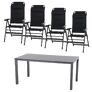 Gartenmöbel Premium-Set 5tlg. Mit 4 Sesseln und Tisch 160x90cm | #6
