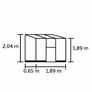 Gewächshaus Qube Lean-to 26 Schwarz mit 3 mm Sicherheitsglas, inkl. GRATIS Fundamentrahmen und Gewächshaus Starter-Set | #6