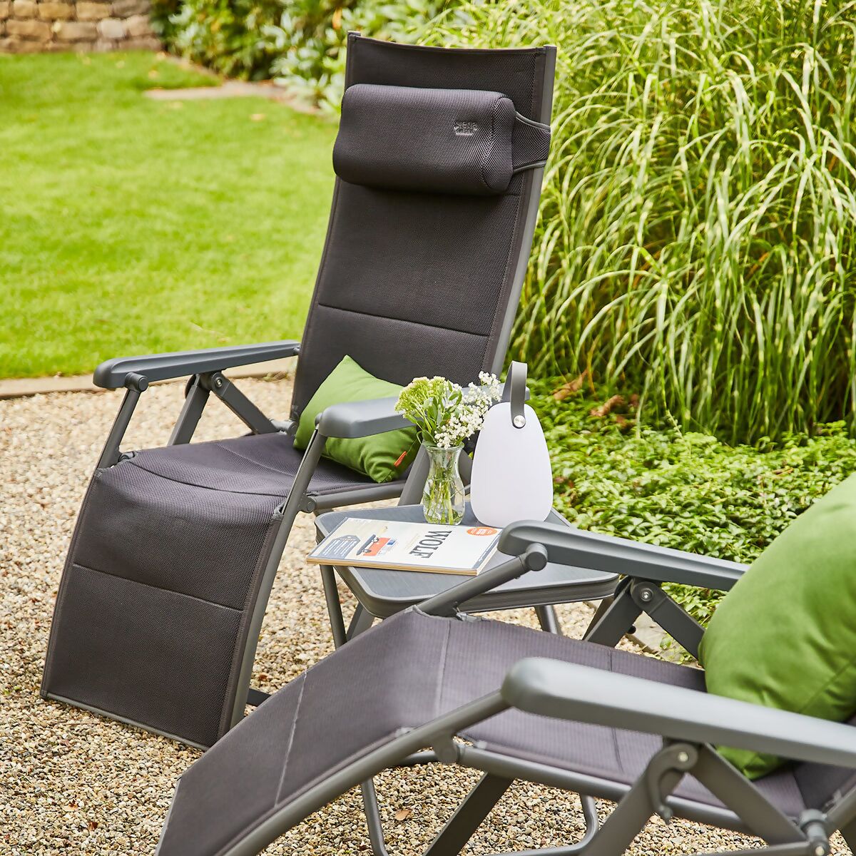 Gartenmöbel Premium-Set 4tlg. mit 2 Relaxsesseln, Hocker & Tischplatte  online kaufen bei Gärtner Pötschke