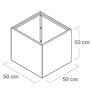 Garden Pflanzgefäß Cube, rost, 50x50x50 cm | #7
