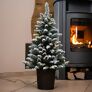Künstlicher Weihnachtsbaum Kiefer Schneeoptik, mit Lichterkette, 90 cm | #8