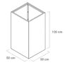 Garden Pflanzgefäß Cube, anthrazit, 50x50x100 cm | #8